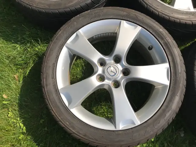 4x Mazda 17" mags 5x114.3   Toyo Proxes 215/45R17 All season - Photo 7