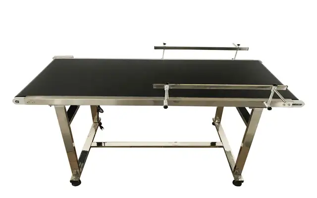 59''x 19.6' Powered Rubber PVC Belt Conveyor Machine110V 230049 - Photo 2