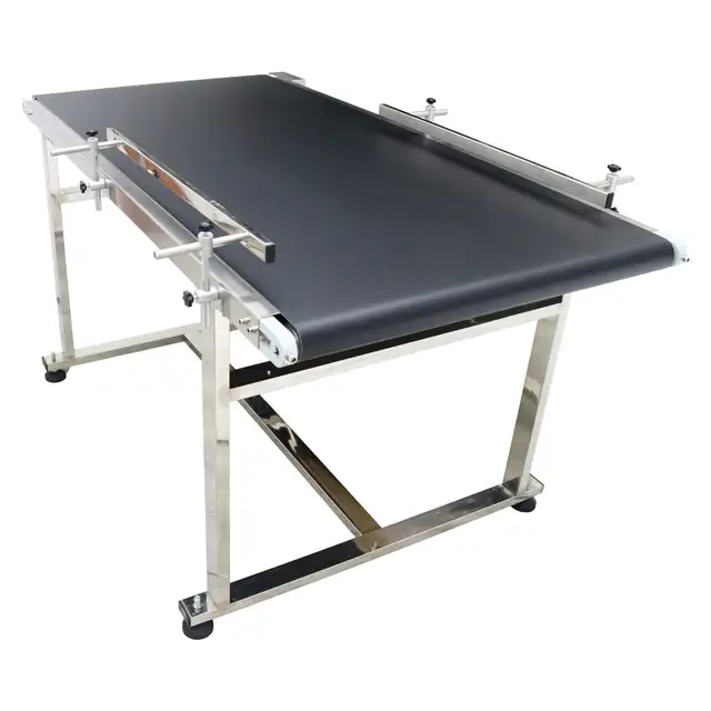 59''x 31.5''Powered Rubber PVC Belt Conveyor 110V 250W 230191 - Photo 5