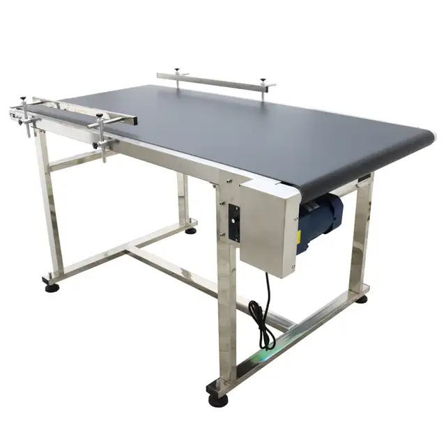 59''x 31.5''Powered Rubber PVC Belt Conveyor 110V 250W 230191 - Photo 6