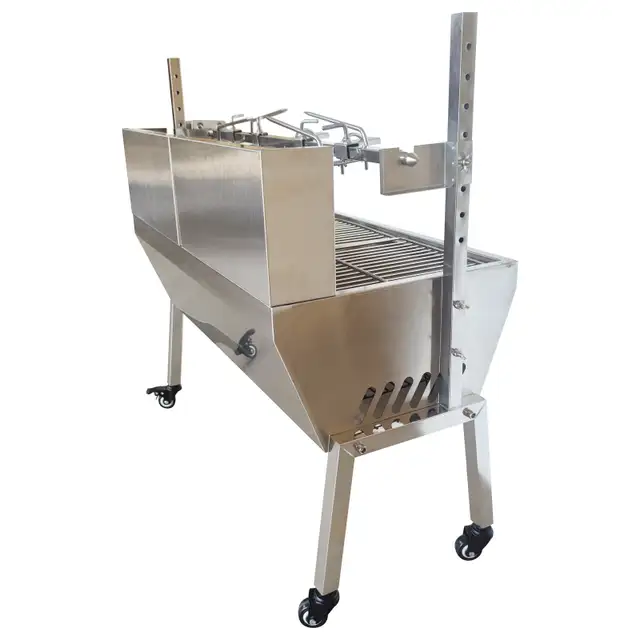 35inch Stainless Steel BBQ Pig Lamb Goat Spit Roaster 251119 - Photo 7