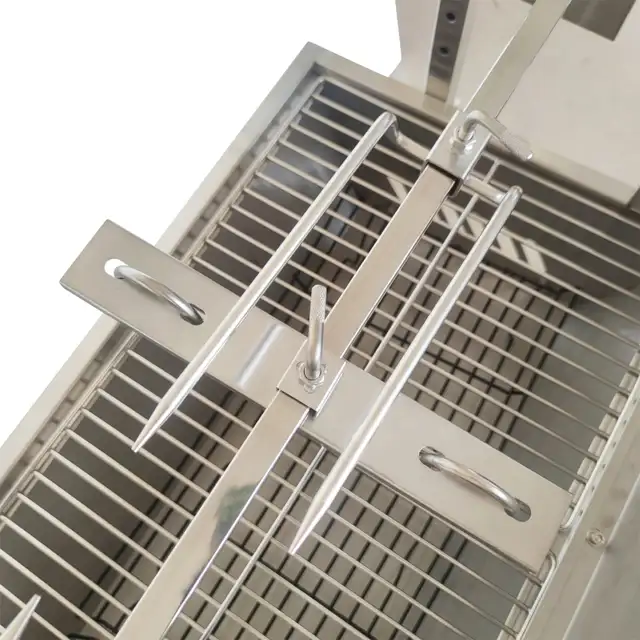 35inch Stainless Steel BBQ Pig Lamb Goat Spit Roaster 251119 - Photo 10
