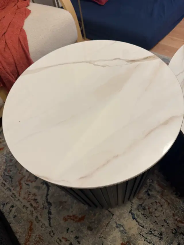 MODERN MARBLE COFFEE TABLE SET  2 TABLES ONLY $399 - Photo 3