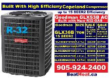 Goodman air conditioner with new gas R32 upto 15 seer from $2599