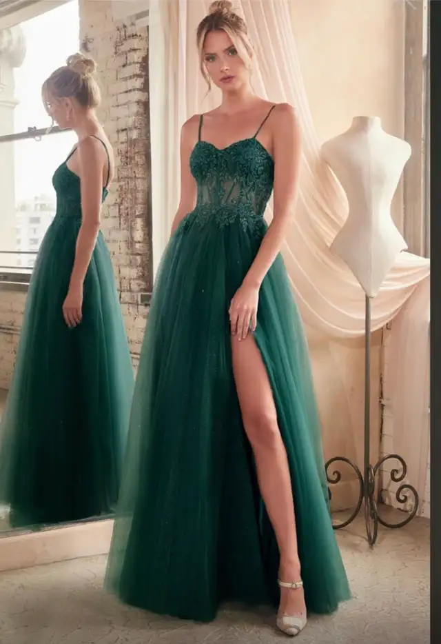 LaDivine C150 Prom Dress(Green)
