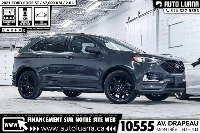 2021 FORD Edge ST Line AWD/ECRAN 12'/TOIT PANO/FULL/67,000km