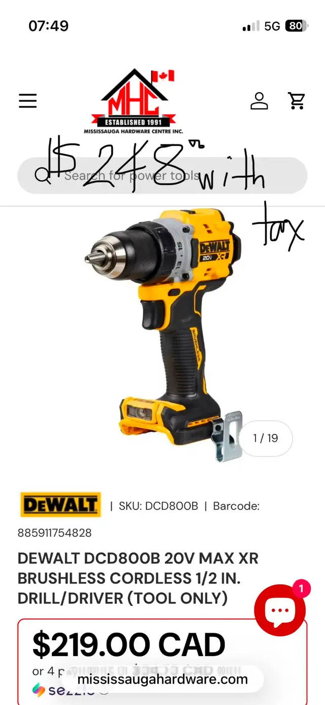 DeWalt DCD800 20v Drill - Photo 5