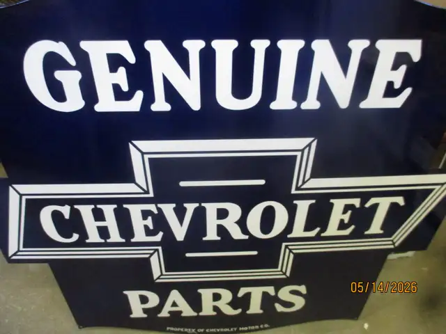 1982 CHEVY CHEVROLET PARTS PORCELAIN ENAMEL WALL SIGN $300 - Photo 2