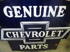1982 CHEVY CHEVROLET PARTS PORCELAIN ENAMEL WALL SIGN $300 - Photo 2
