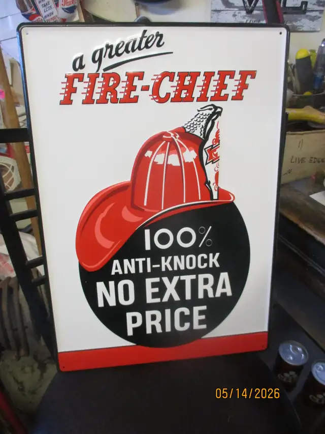 PREST-O-LITE BATTERY SALES & SERVICE EMBOSSED TIN SIGN $80 - Photo 6
