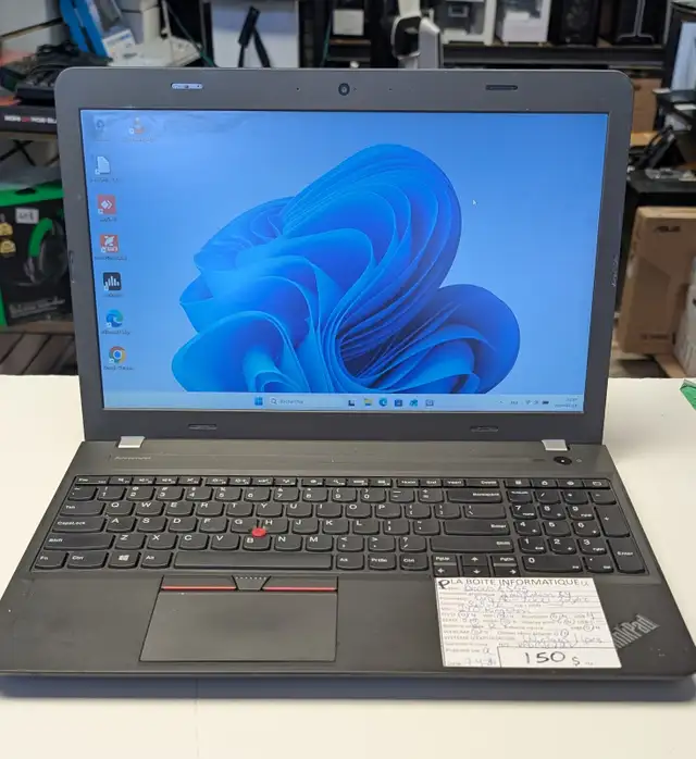 Laptop Lenovo E555 15,6' AMD A6-7000 16Go DDR4 SSD 240Go