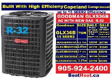 Goodman air conditioner with new gas R32 upto 15 seer from $2599