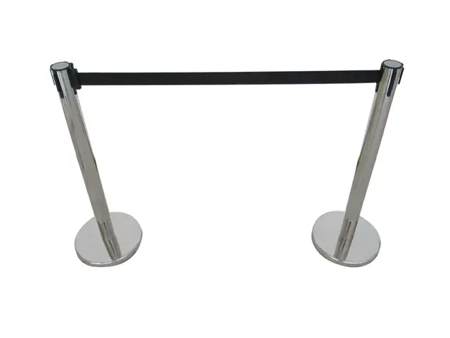 6PCS Stanchions Public Posts Barriers Retractable Belt 170520 - Photo 4