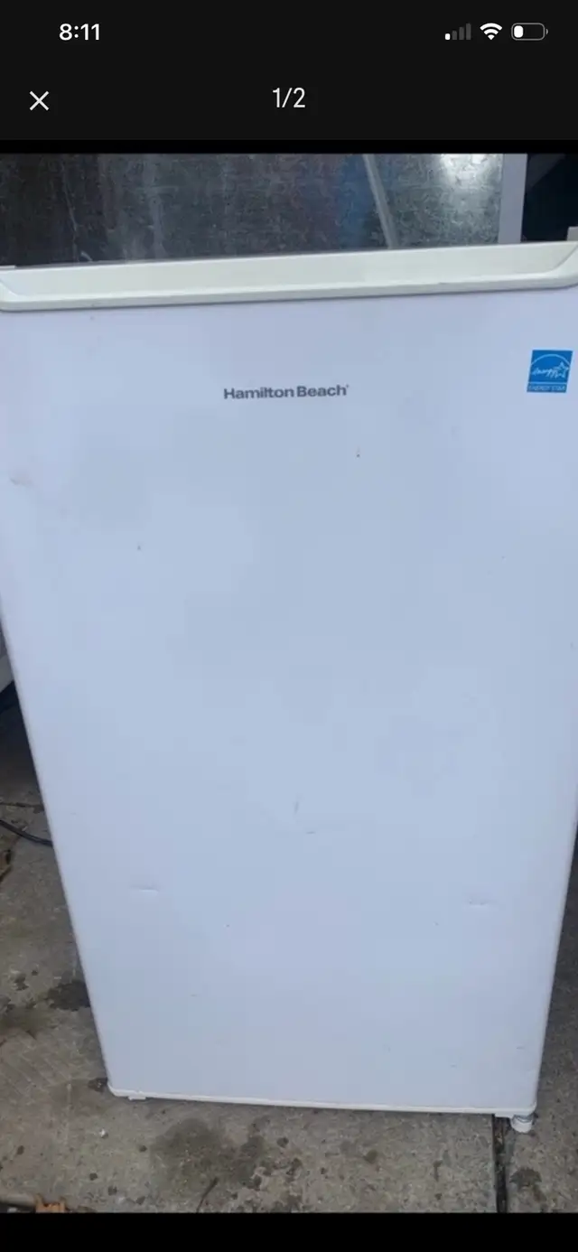 White bar fridge