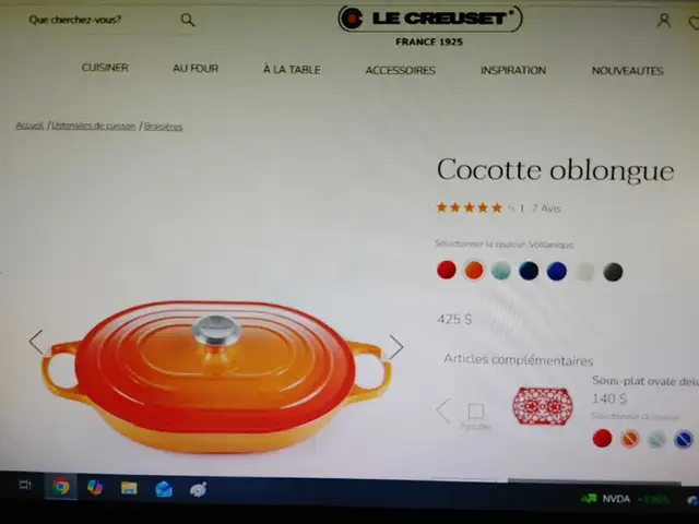 Cocotte Le Creuset ' La Coquelle ' fonte émaillée (3,5 L) France - Photo 6
