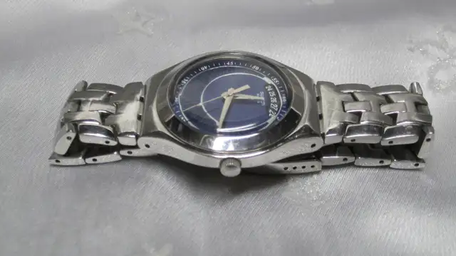 VERY COOL SWATCH WATCH IRONY BIG FARWAYS SUPER BLUE DIAL - Photo 5