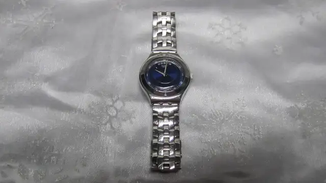 VERY COOL SWATCH WATCH IRONY BIG FARWAYS SUPER BLUE DIAL - Photo 7
