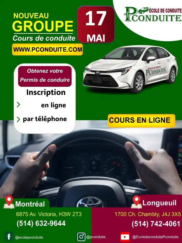 COURS DE CONDUITE