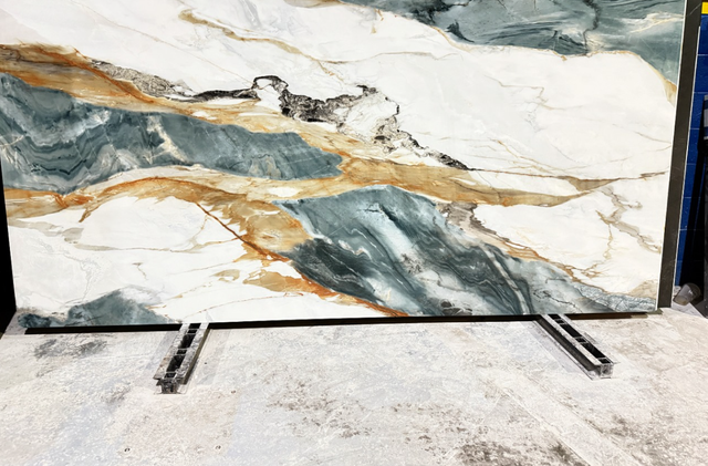 Quartz Countertop With Blue Grey Veins 437-522-8447 - Photo 4