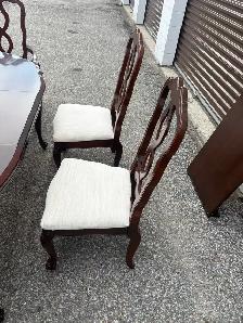 Free delivery used Wooden Dining Set with 6 Chairs - Photo 3