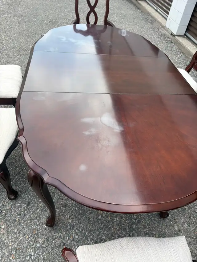 Free delivery used Wooden Dining Set with 6 Chairs - Photo 5