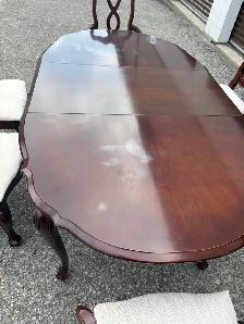 Free delivery used Wooden Dining Set with 6 Chairs - Photo 5