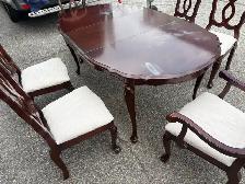 Free delivery used Wooden Dining Set with 6 Chairs - Photo 9