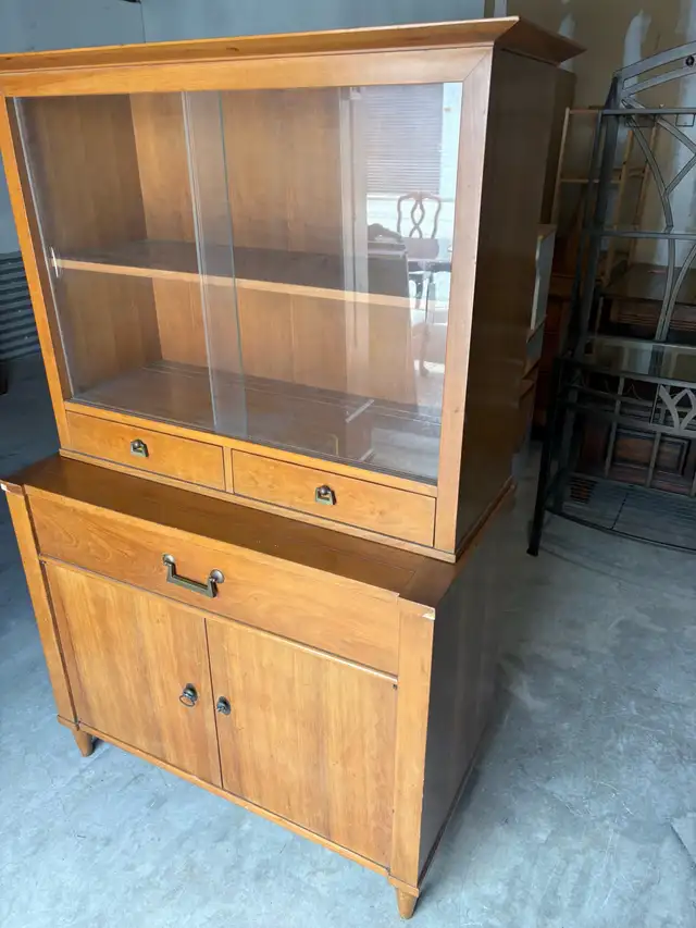 Free delivery antique Vintage Wooden China Cabinet (1950-1960) - Photo 6