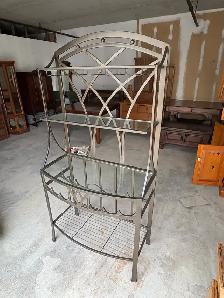 Free delivery used Metal Bakers Rack with Glass Shelves - Photo 6