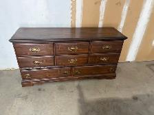 Free delivery used Dark Wood Dresser with 8 Drawers - Photo 2