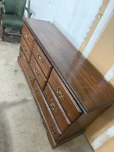 Free delivery used Dark Wood Dresser with 8 Drawers - Photo 3