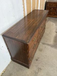 Free delivery used Dark Wood Dresser with 8 Drawers - Photo 4