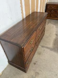 Free delivery used Dark Wood Dresser with 8 Drawers - Photo 5