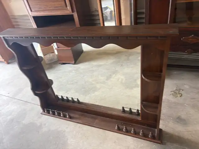Free delivery used decorative Wooden Mirror - Photo 4