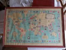 STAMP MAP OF THE WORLD by ERNEST DUDLEY CHASE  $85. - Photo 2