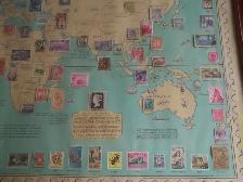 STAMP MAP OF THE WORLD by ERNEST DUDLEY CHASE  $85. - Photo 3