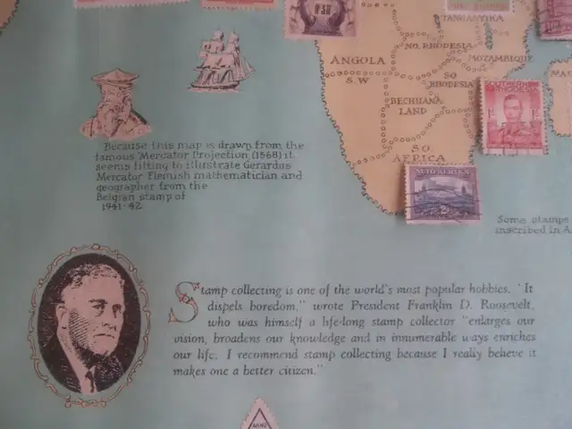 STAMP MAP OF THE WORLD by ERNEST DUDLEY CHASE  $85. - Photo 4