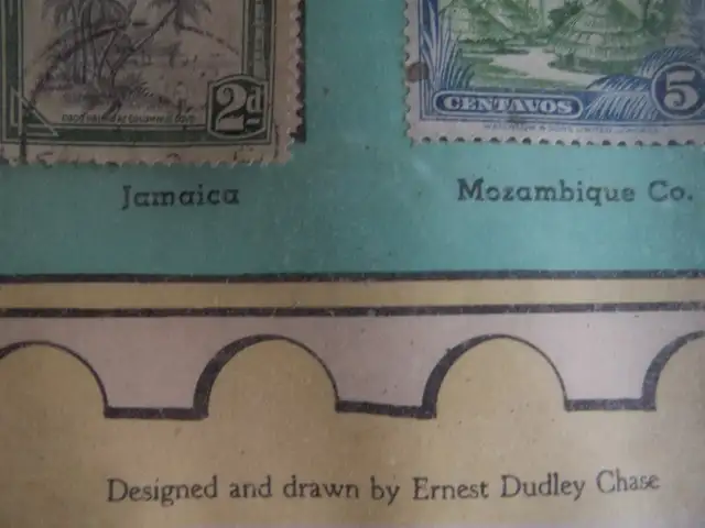 STAMP MAP OF THE WORLD by ERNEST DUDLEY CHASE  $85. - Photo 5