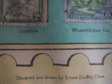 STAMP MAP OF THE WORLD by ERNEST DUDLEY CHASE  $85. - Photo 5