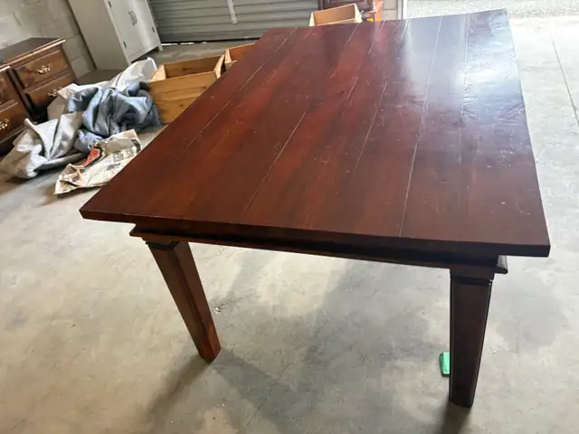 Free delivery used Dark Wood Dining Table - Photo 5