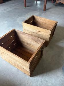 Free delivery used vintage Wooden Crates (Set of 2) - Photo 6