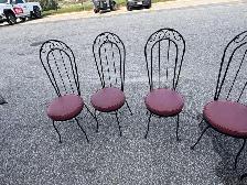 Free delivery used Set of 6 Vintage Wrought Iron Chairs - Photo 10