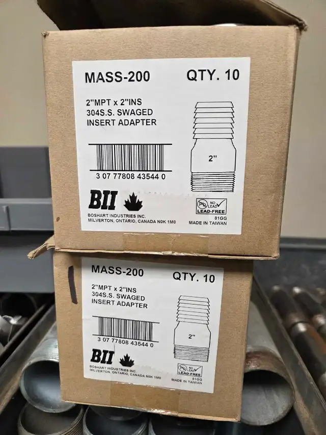 2' MPT X 2' INS Stainless Insert Adapter