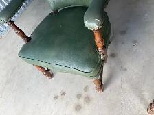 Free delivery used Green Leather Armchairs (Set of 2) - Photo 9