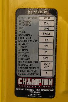 Champion Generator 3000W - Photo 5