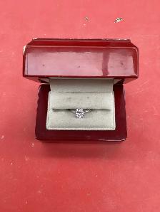bague en or diamants ovale - Photo 2