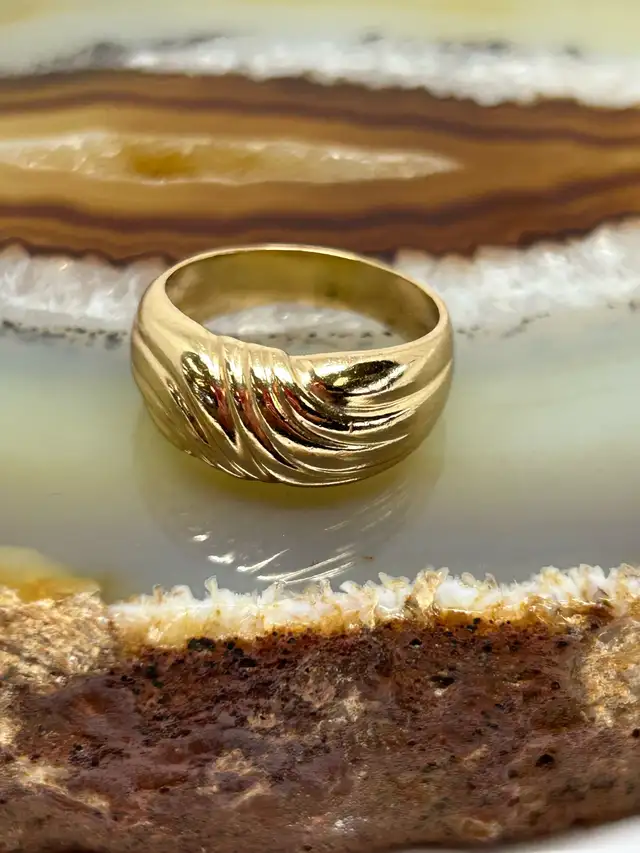 Swirl Striped Dome Ring - Photo 5