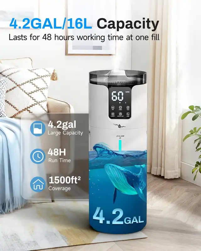 Brand New Lacidoll Humidifier large room 16L/4.2Gal - Photo 5