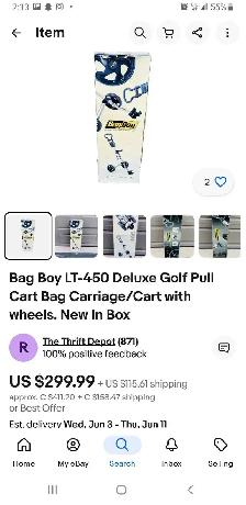 Bag Boy LT-450 Golf Cart Carriage - Chariot de Golf Deluxe