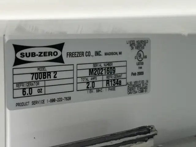 Sub-Zero 700BR-2 Double Drawer Refrigerator Stainless - Photo 10